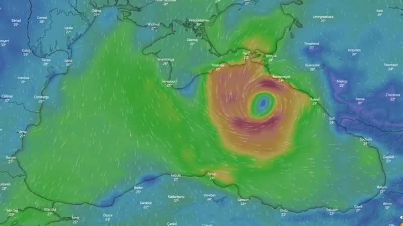 Černé moře se přehřívá, vzniká tam silná cyklóna